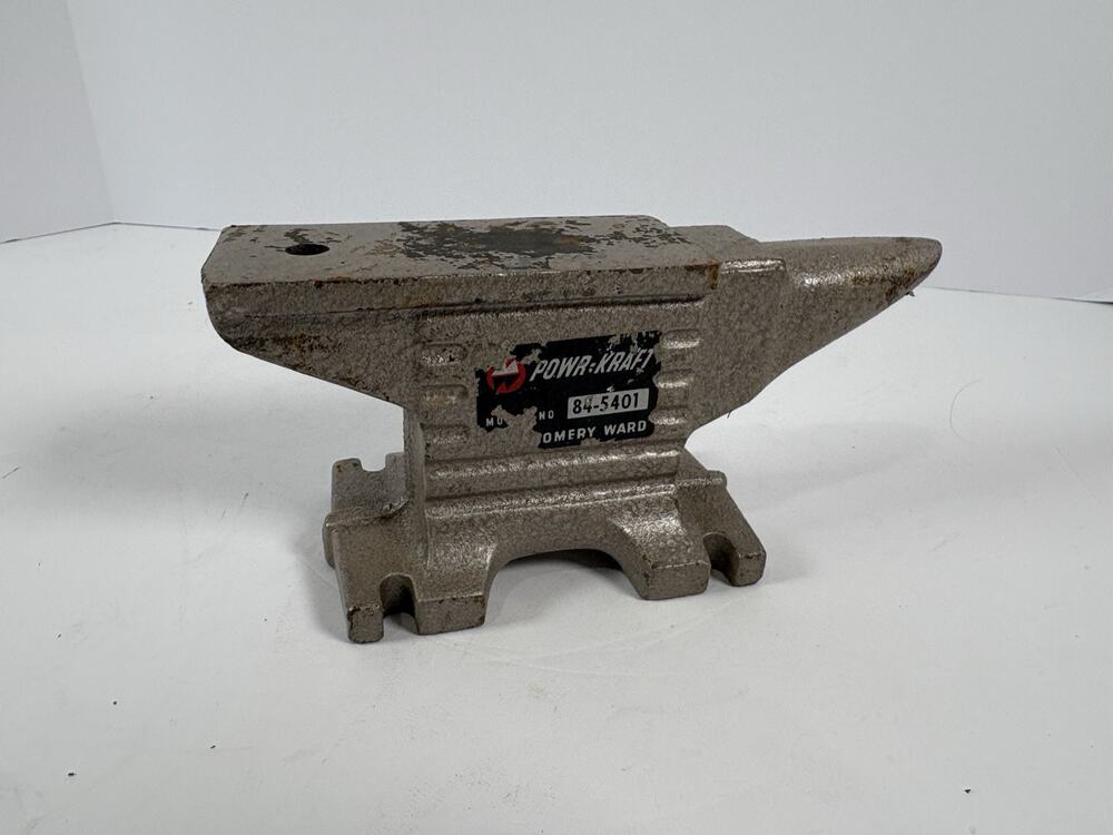Vintage Powr-Kraft 84-5401 V58 Anvil Montgomery Ward Small Bench Jewelers 8.5lb